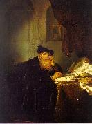Abraham van der Hecken The Philosopher oil